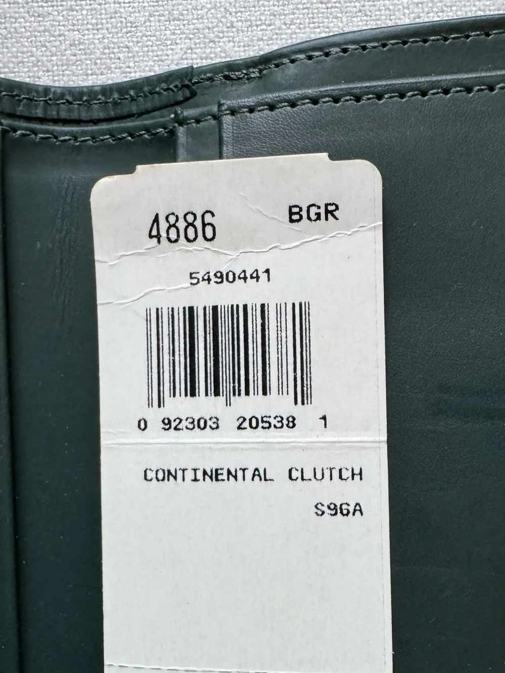 Coach Green Leather Snap Card Holder